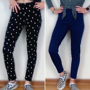 Cat and Jack fleece leggings navy and black